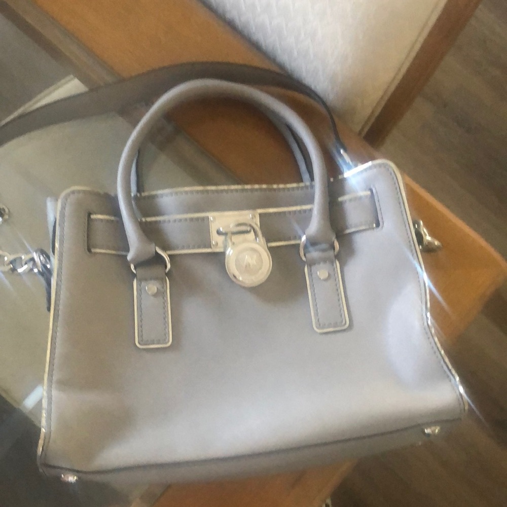Michael Kors handbag grey with silver hardware